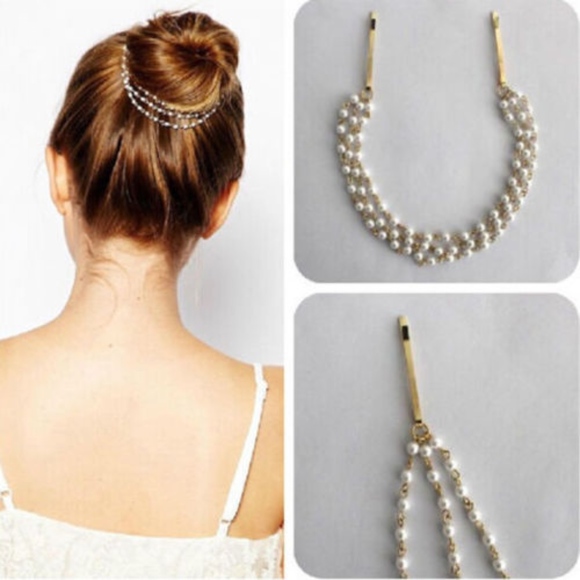 Accessories - Pearl Strands Bobby Pin Hair Updo Accessory Clips